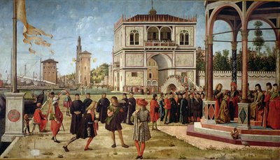 Die Geschichte der Heiligen Ursula, die Rückführung der englischen Botschafter, 1490-96 von Vittore Carpaccio